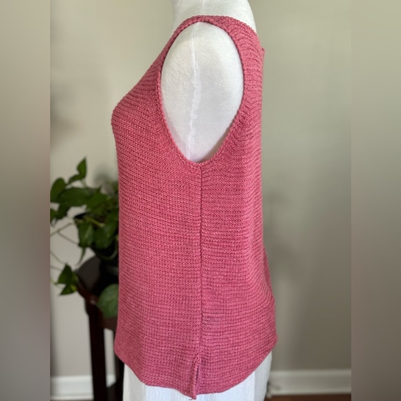 August Silk Knit Top, Rose/Pink, Large - Picture 3 of 7